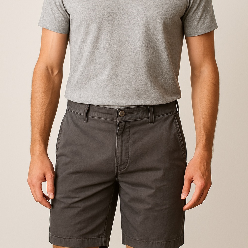 Eddie Bauer Shorts Cotton Green Flat Front Size 36